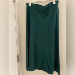 J Crew, size M, dark green skirt, wore once